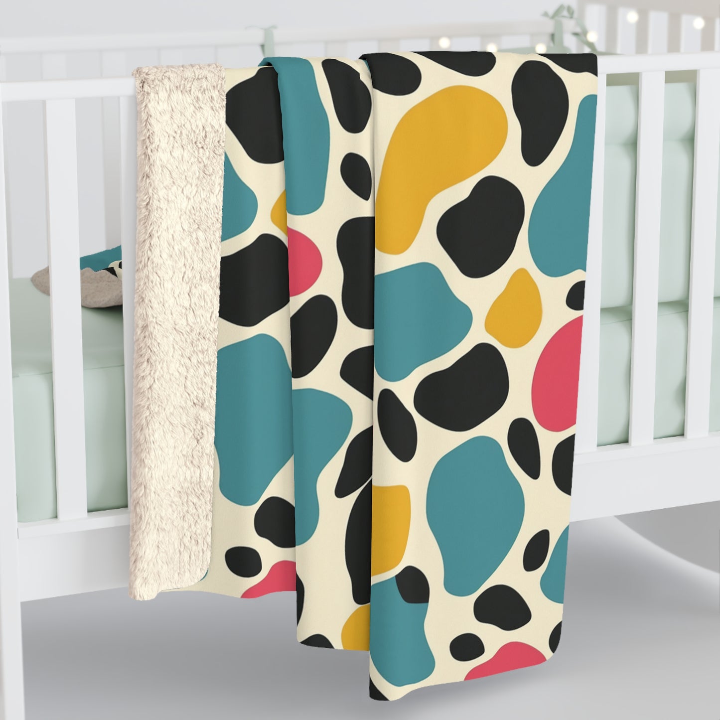 Sherpa Fleece Blanket with Multicolors