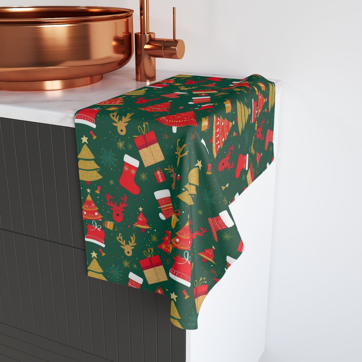 Hand Towel with Christmas decorations amazing for holidays