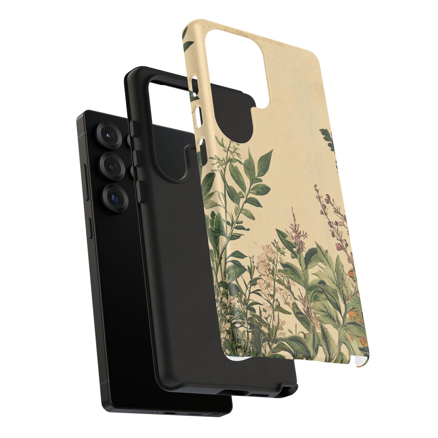 Floral Vintage Tough Case – Botanical Protective Phone Cover,Plants Lovers