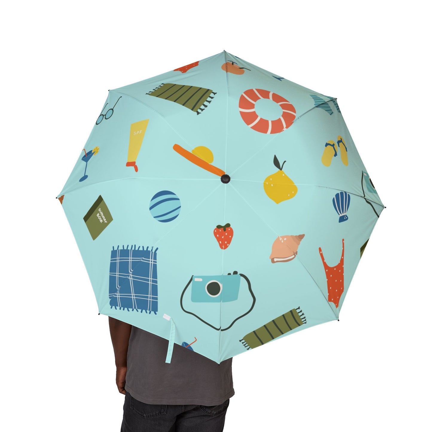 Foldable Umbrella — Semi-Automatic Compact Rain Parasol