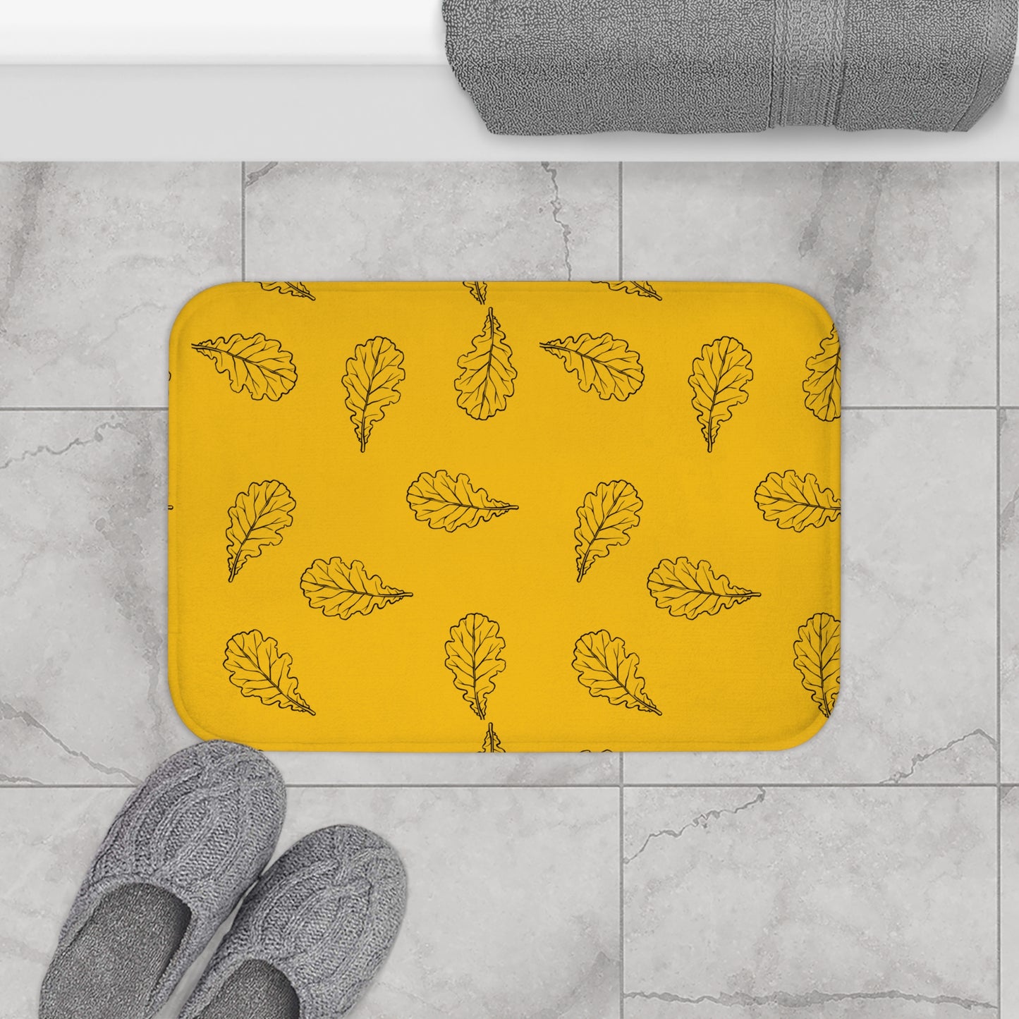 Vibrant Leaf Bath Mat, Cozy Bathroom Decor, Autumn Vibes, Nature Inspired, Home Essentials, Gift for Housewarming