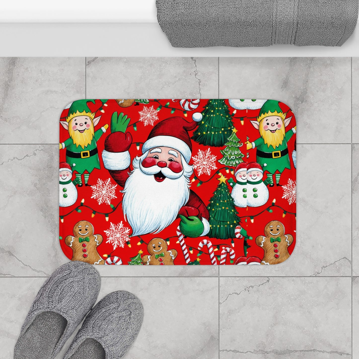 Bath Mat for holidays, Christmas decoration