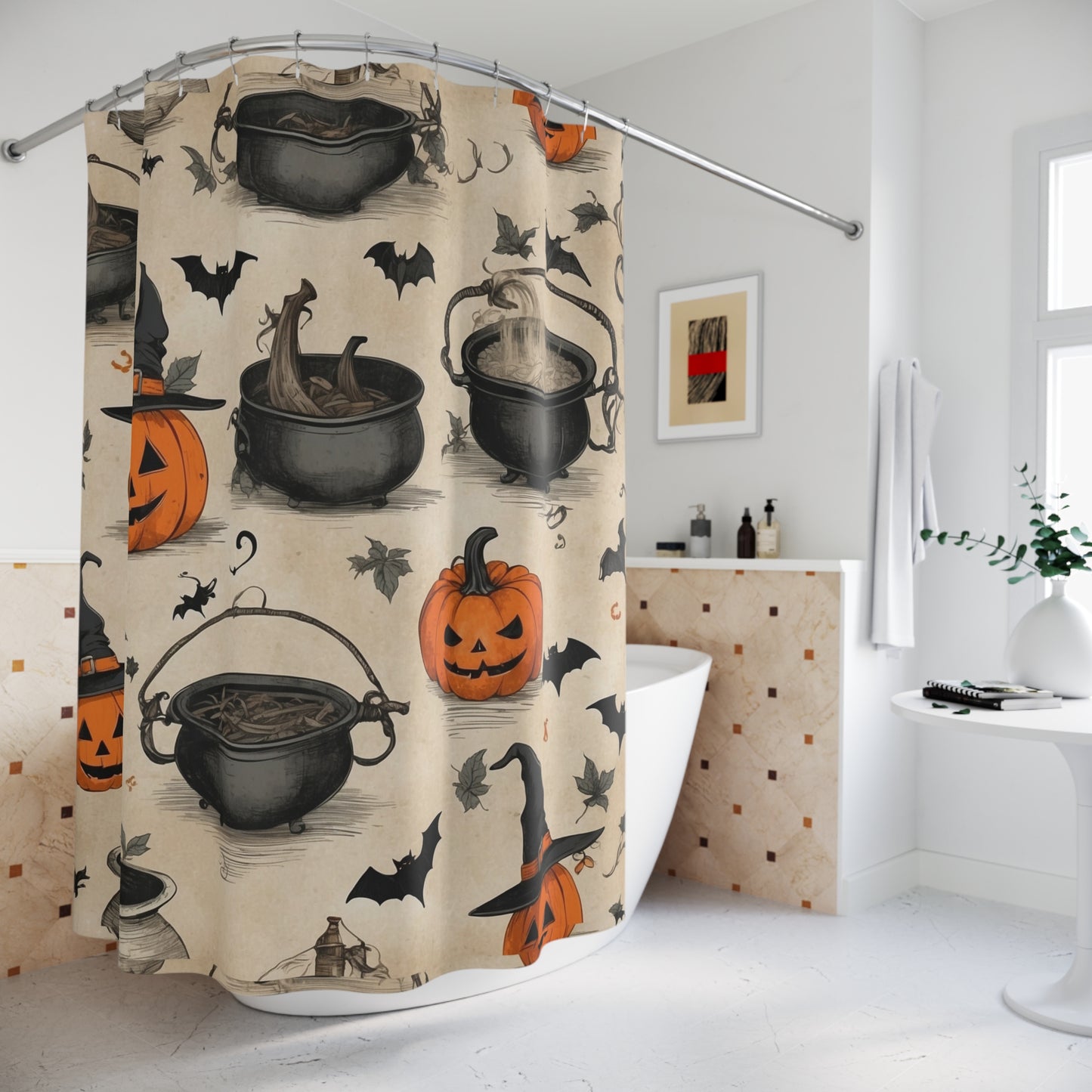 Shower Curtains for Hallowen days. Perfect for you bathroom .