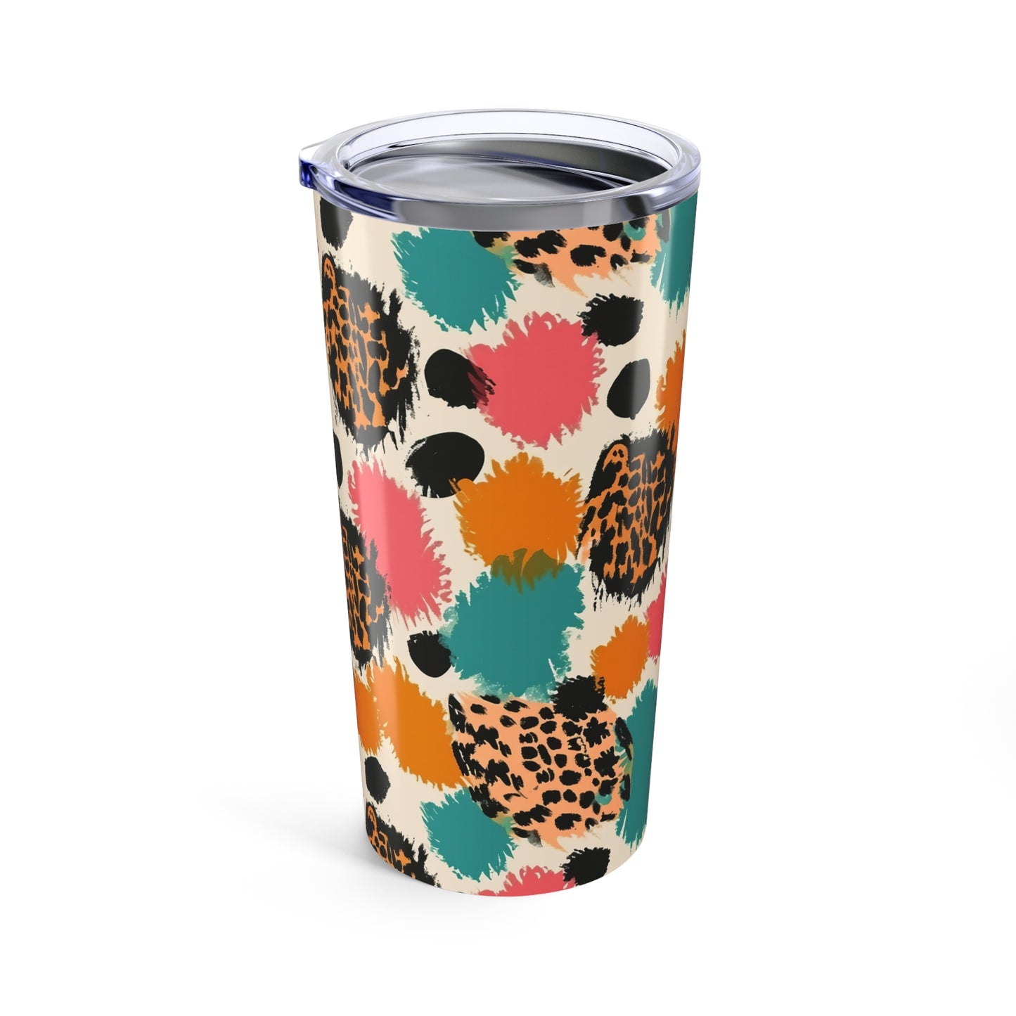 20oz Colorful Leopard Print Tumbler - Insulated Travel Cup