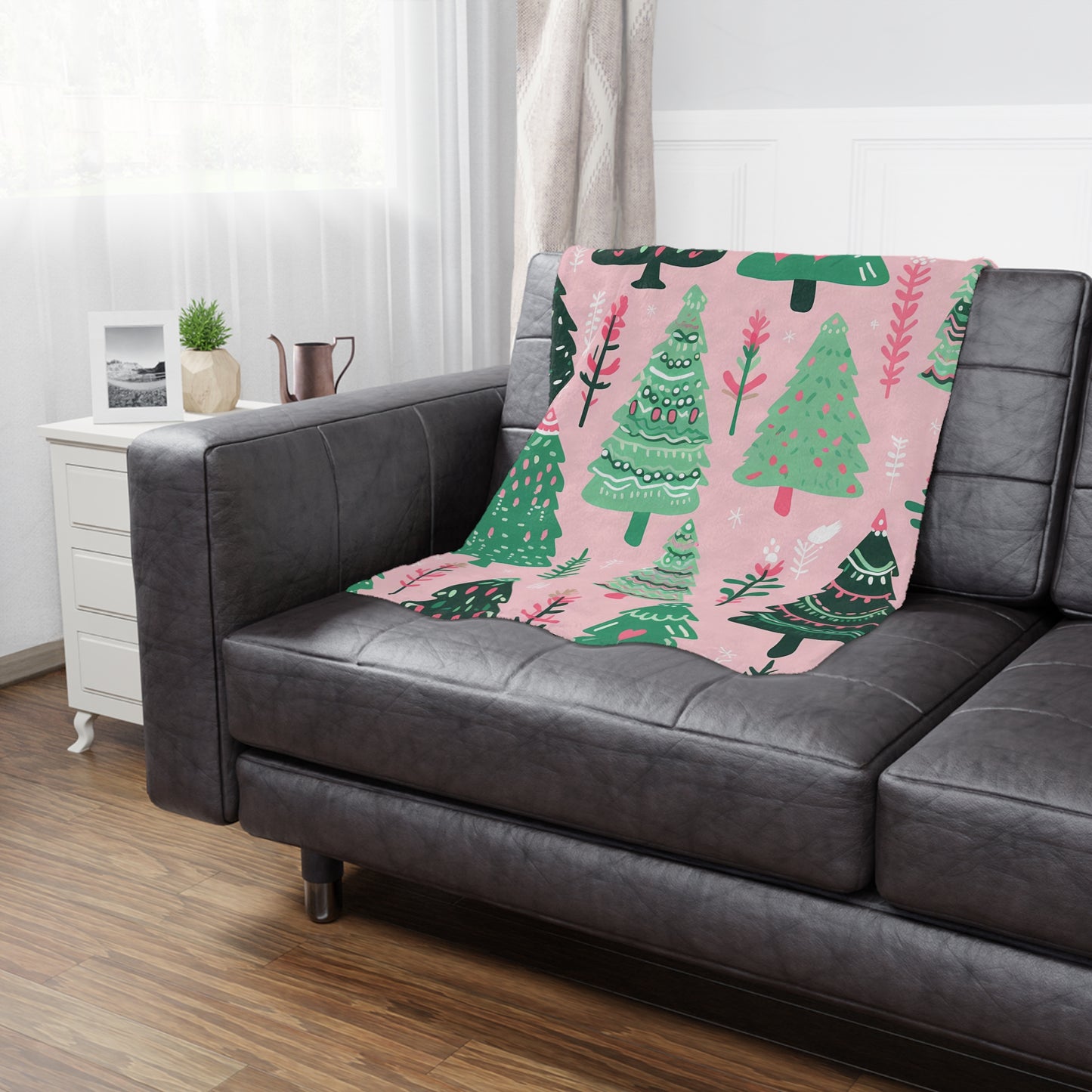 Festive Christmas Minky Blanket Perfect For Holidays,Wonderful Gift For Her.