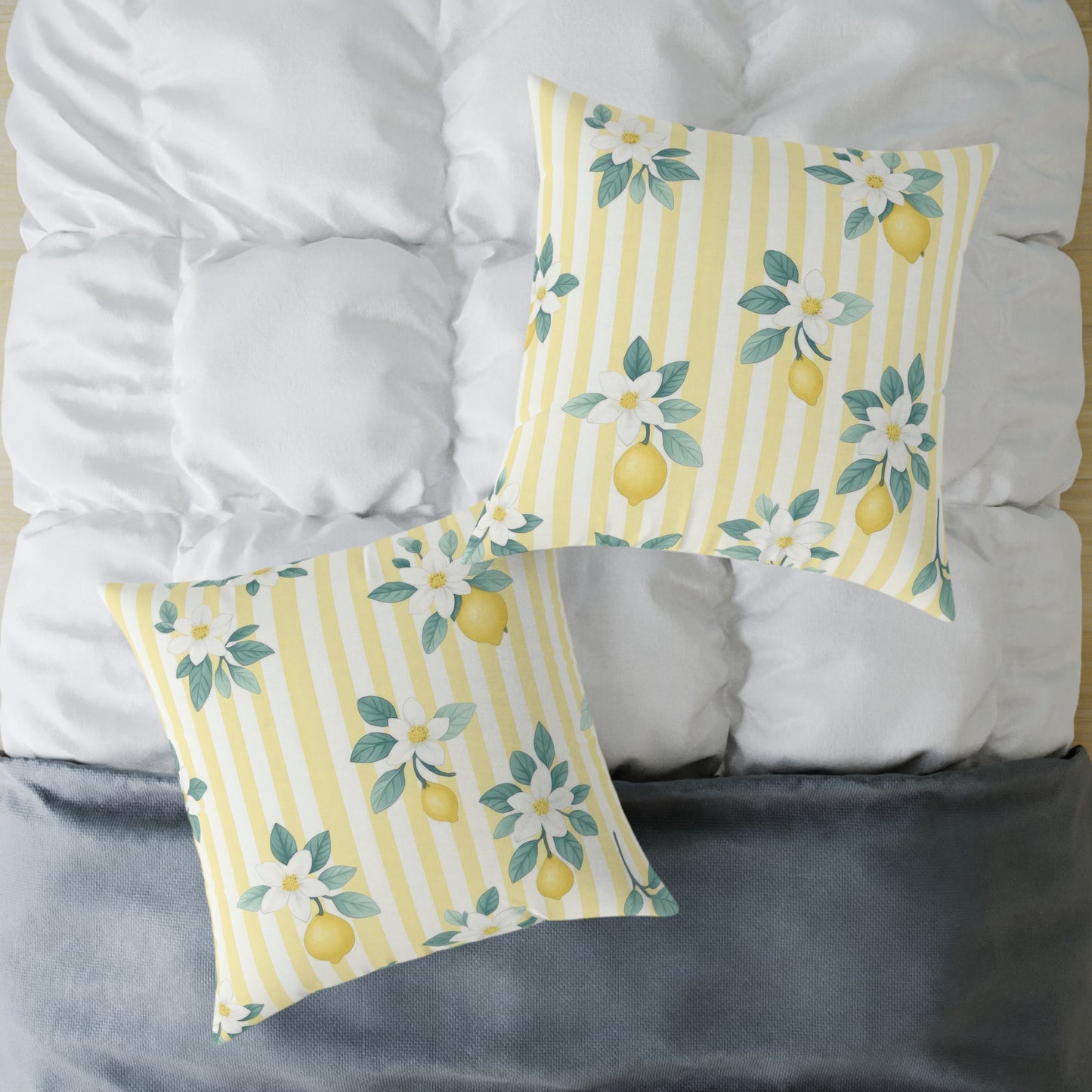 Square Poly Canvas Pillow lemon lovers
