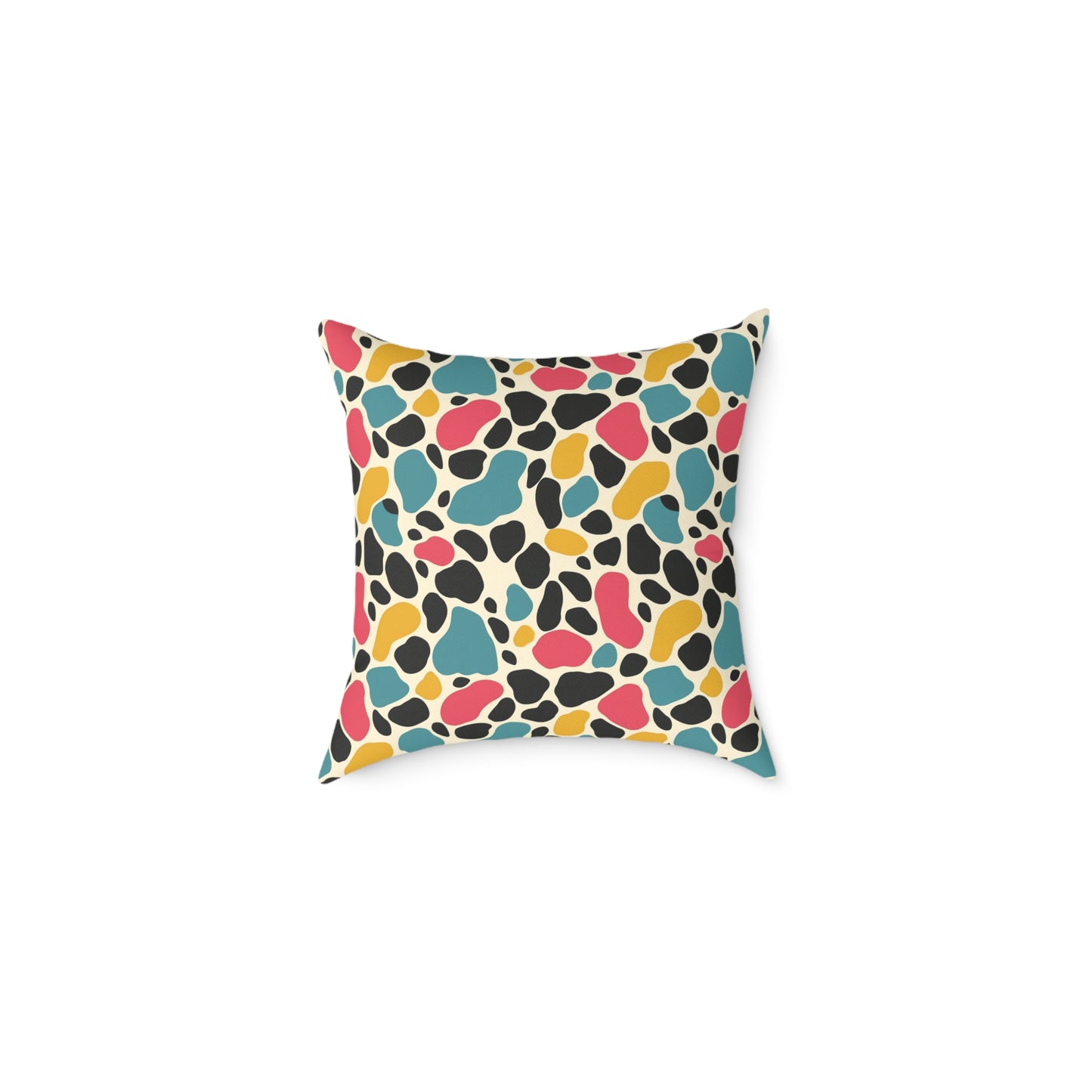 Square Poly Canvas Pillow,Color Pattern