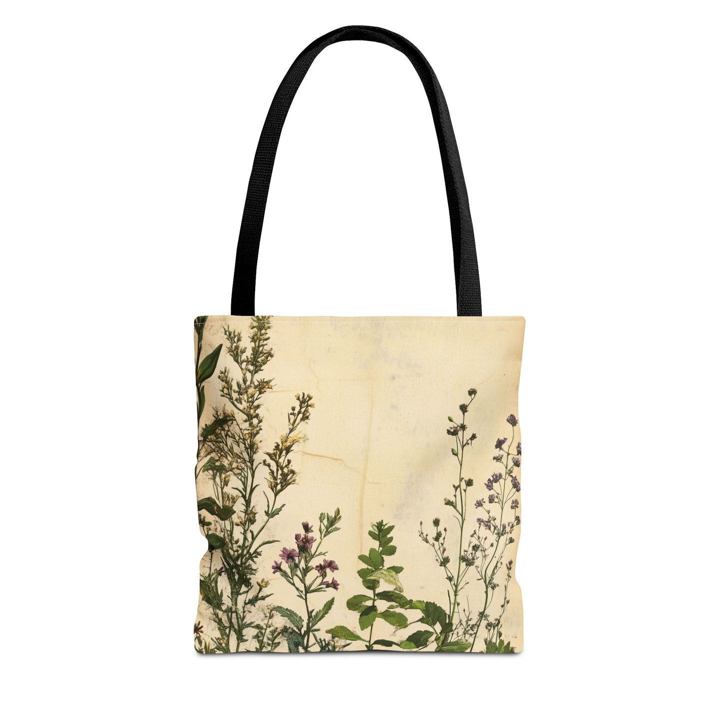 Vintage Floral Tote Bag — Botanical Garden Print AOP