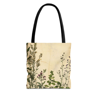 Vintage Floral Tote Bag — Botanical Garden Print AOP