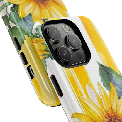 Sunflower Tough Magnetic Phone Case — Bright Floral Protective Cover