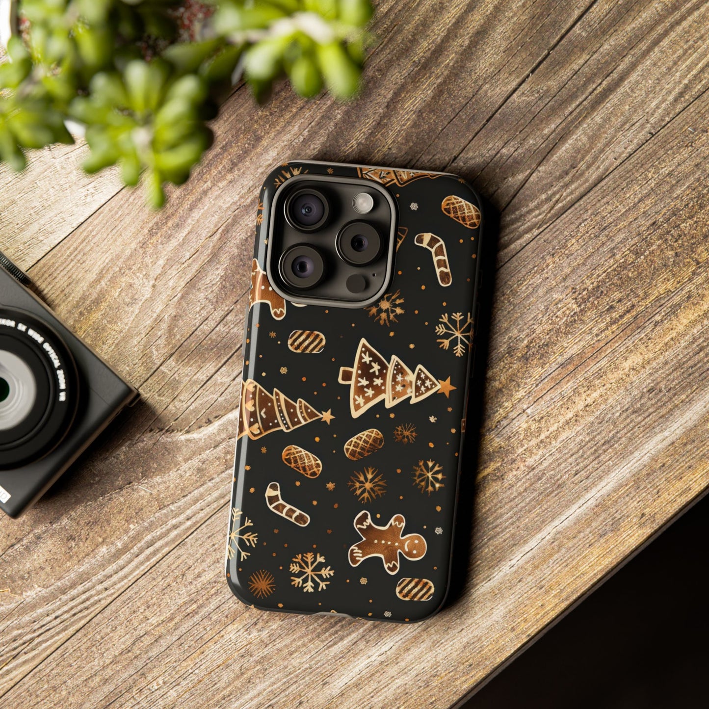 Christmas Cookie Phone Case,Black And Gold ,Case Holidays Case