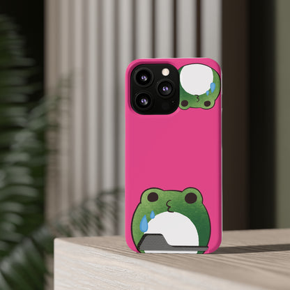 Phone Case With Card Holder frog for animal lovers
