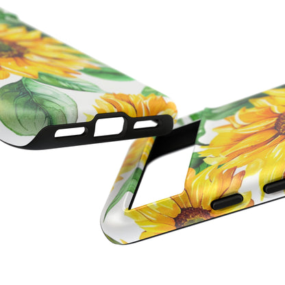 Sunflower Tough Phone Case — Bright Floral Protective Cover