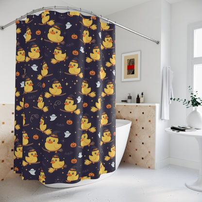 Halloween Duck Shower Curtains, Funny Bathroom Decor, Quirky Home Accessories, Fall Holiday Gifts.