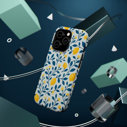 Phone Case — Lemon Branch Magnetic Impact-Resistant Case IPhone Case For Girl,Summer Vibes.