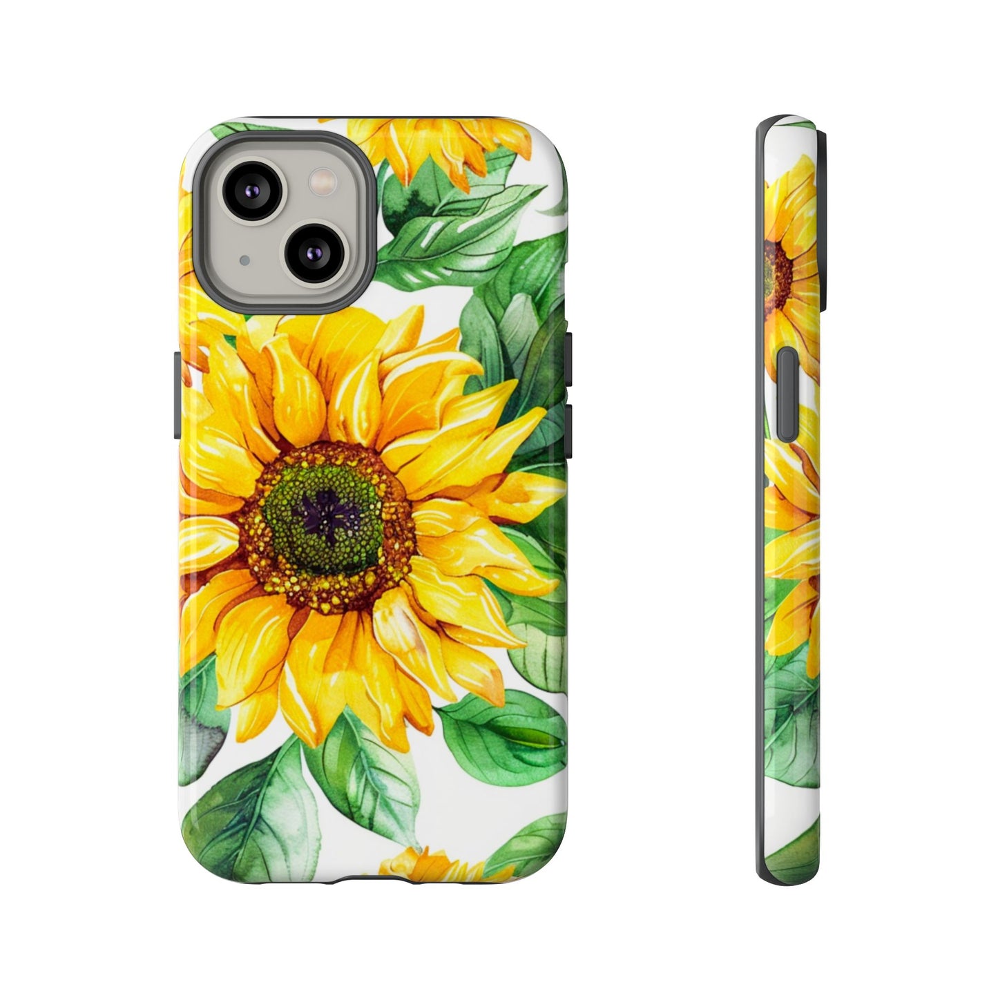 Sunflower Tough Phone Case — Bright Floral Protective Cover
