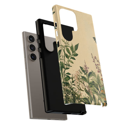 Floral Vintage Tough Case – Botanical Protective Phone Cover,Plants Lovers
