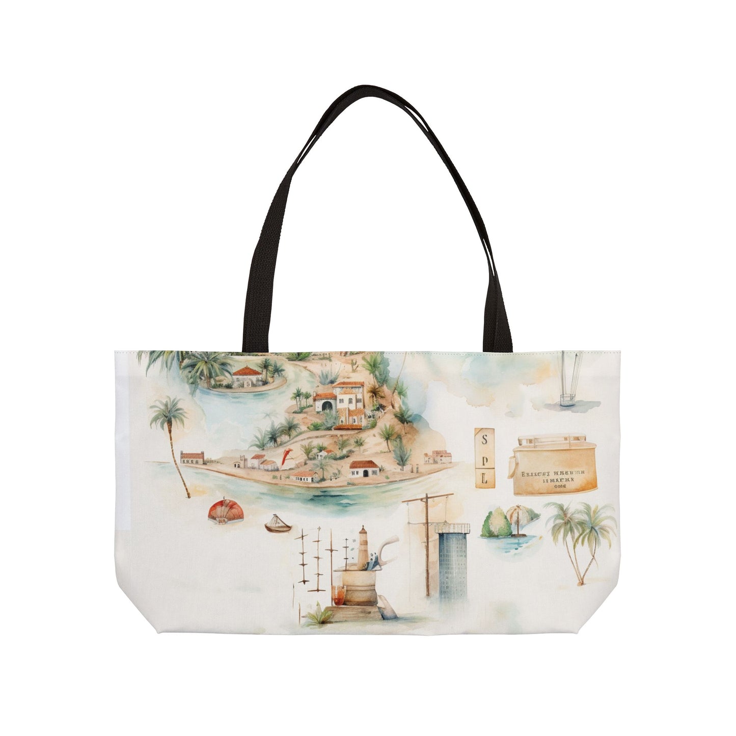 Weekender Tote Bag — Watercolor World Map Travel Tote