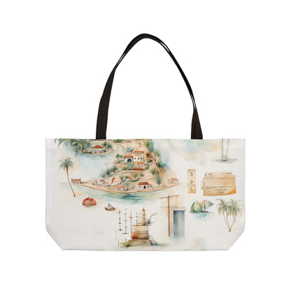 Weekender Tote Bag — Watercolor World Map Travel Tote