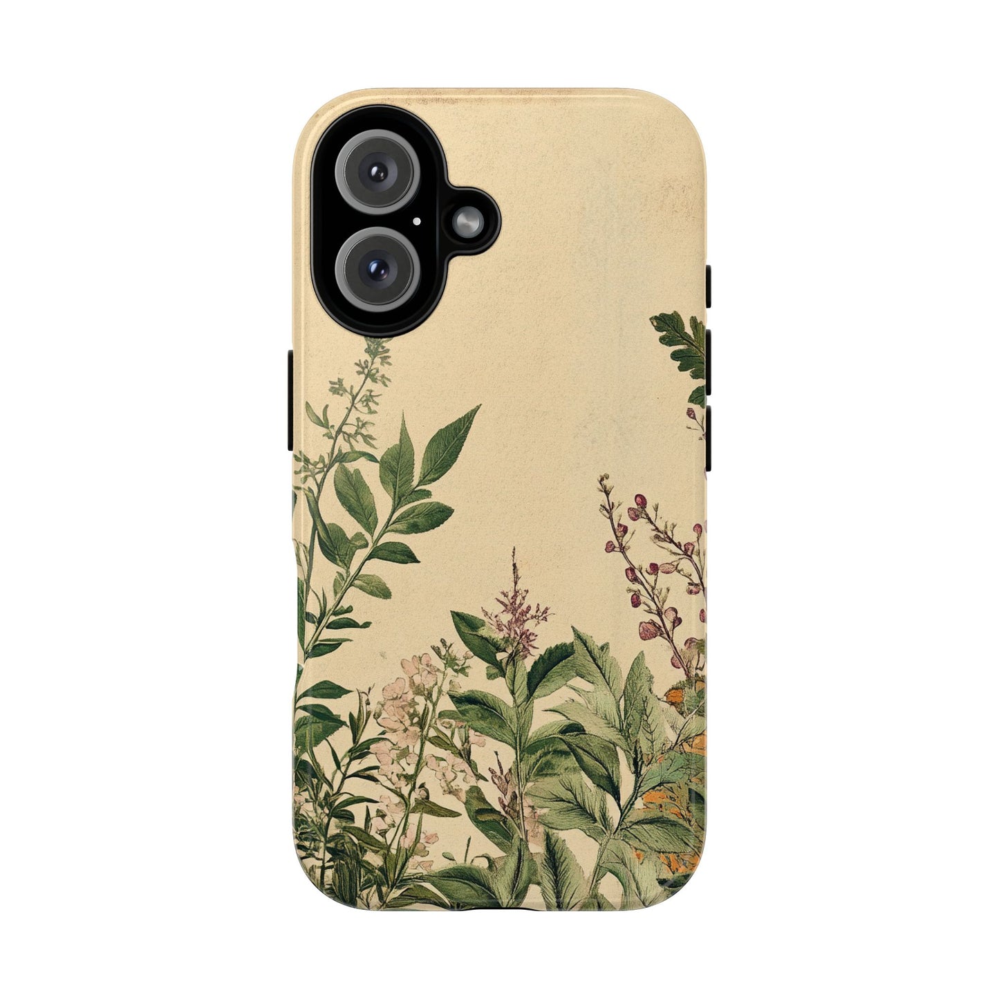 Floral Vintage Tough Case – Botanical Protective Phone Cover,Plants Lovers