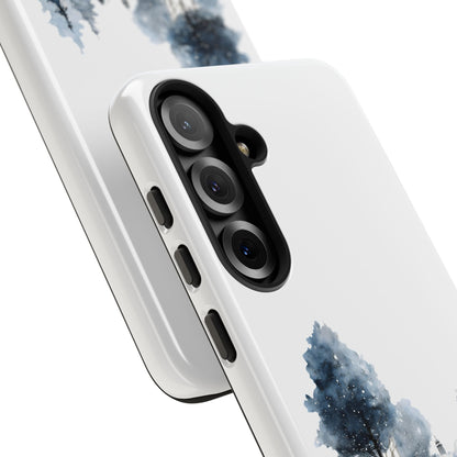 Nature-Inspired Tough Phone Case with Winter Cabin Design