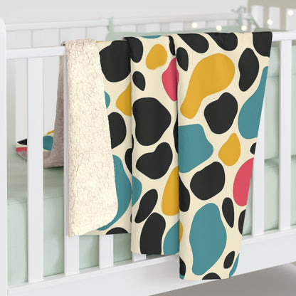 Sherpa Fleece Blanket with Multicolors