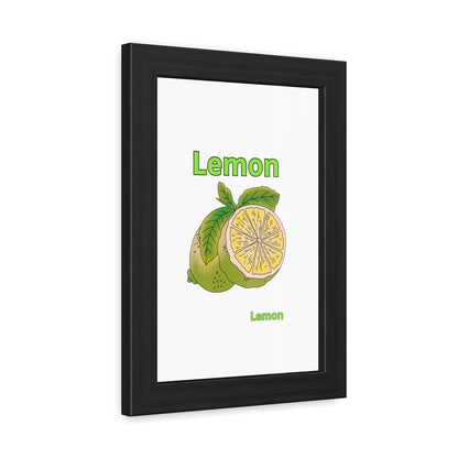 Lemon Framed Poster, Bright Home Decor, Kitchen Art, Gift for Citrus Lovers, Fresh Farmhouse Style