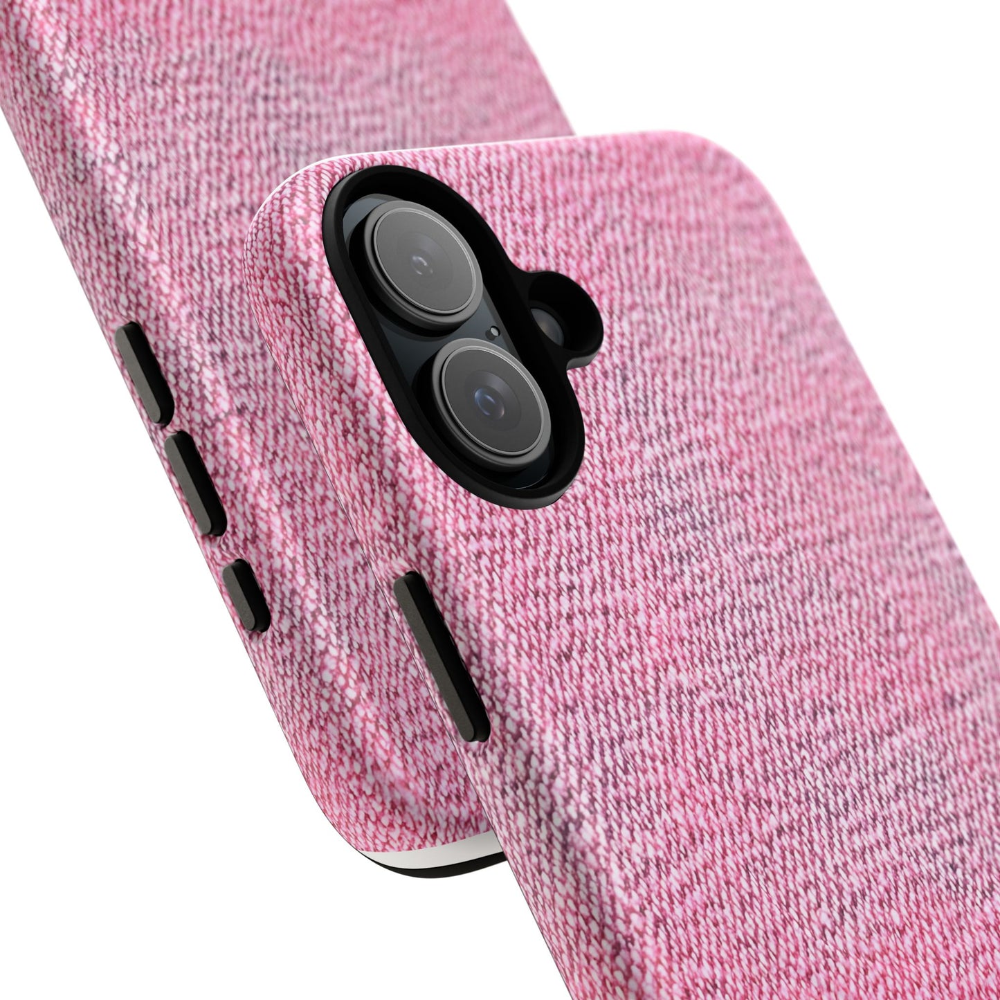 Pink Textured Tough Magnetic Phone Case — Durable Magnetic Snap-On iPhone Cover