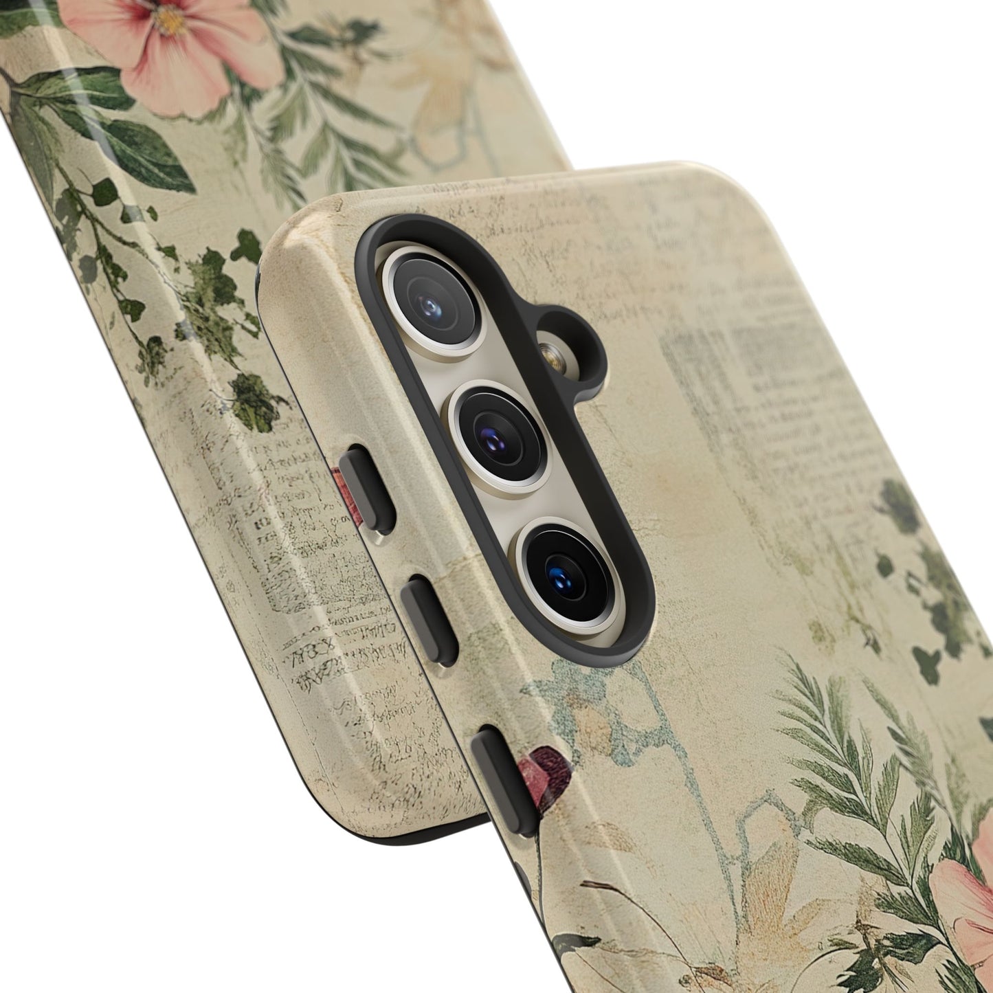 Floral Vintage Tough Case – Botanical Protective Phone Cover,Plants Lovers