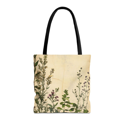 Vintage Floral Tote Bag — Botanical Garden Print AOP