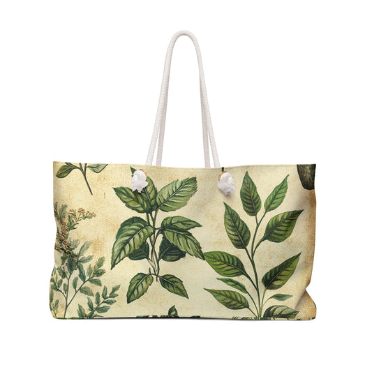 Botanical Weekender Bag — Vintage Floral Travel Tote
