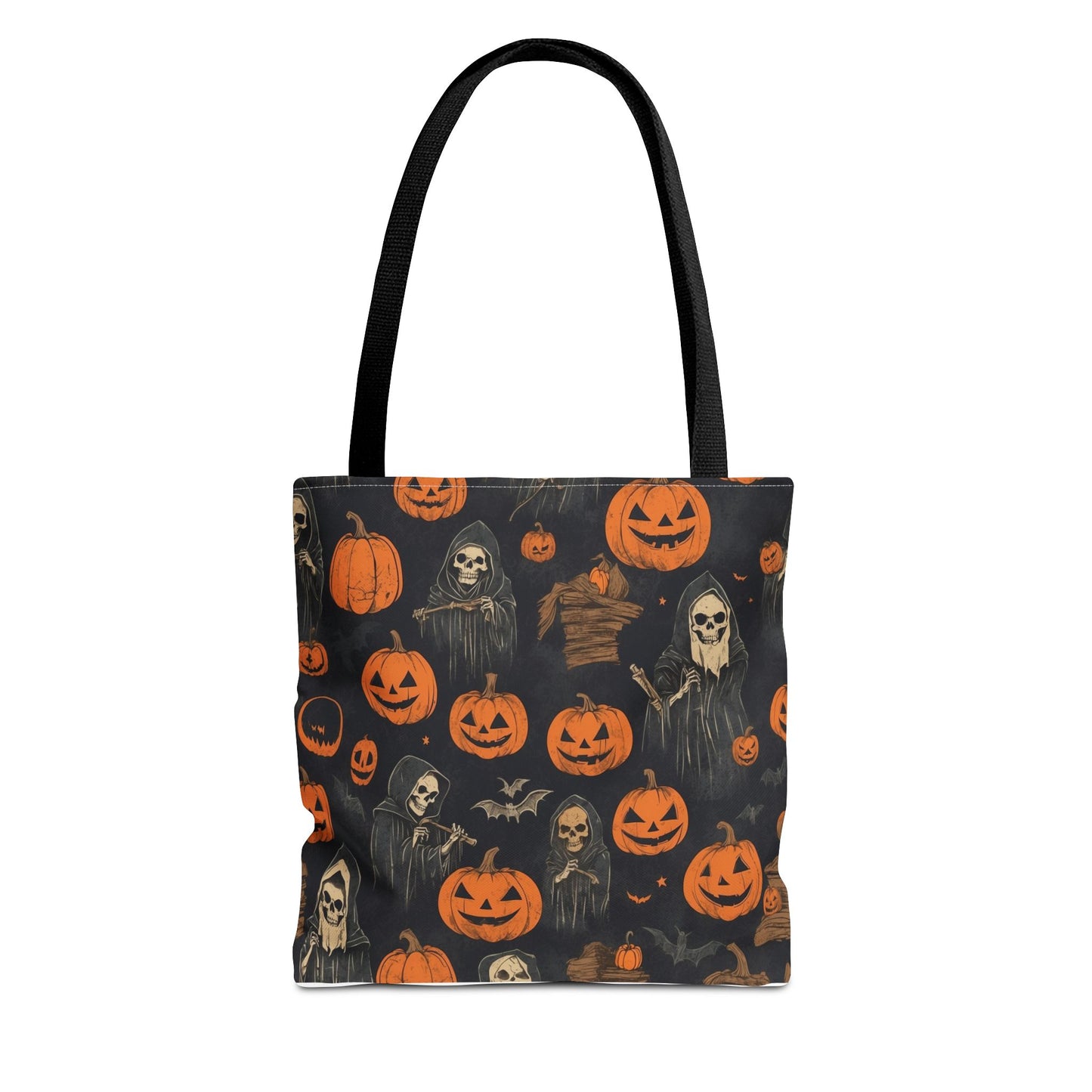 Halloween Pumpkin Tote Bag, Spooky Seasonal Eco-Friendly Bag, Trick or Treat Tote, Fall Accessory, Gifting for Halloween Lovers