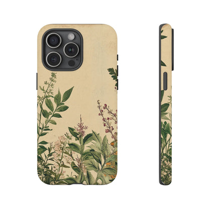 Floral Vintage Tough Case – Botanical Protective Phone Cover,Plants Lovers