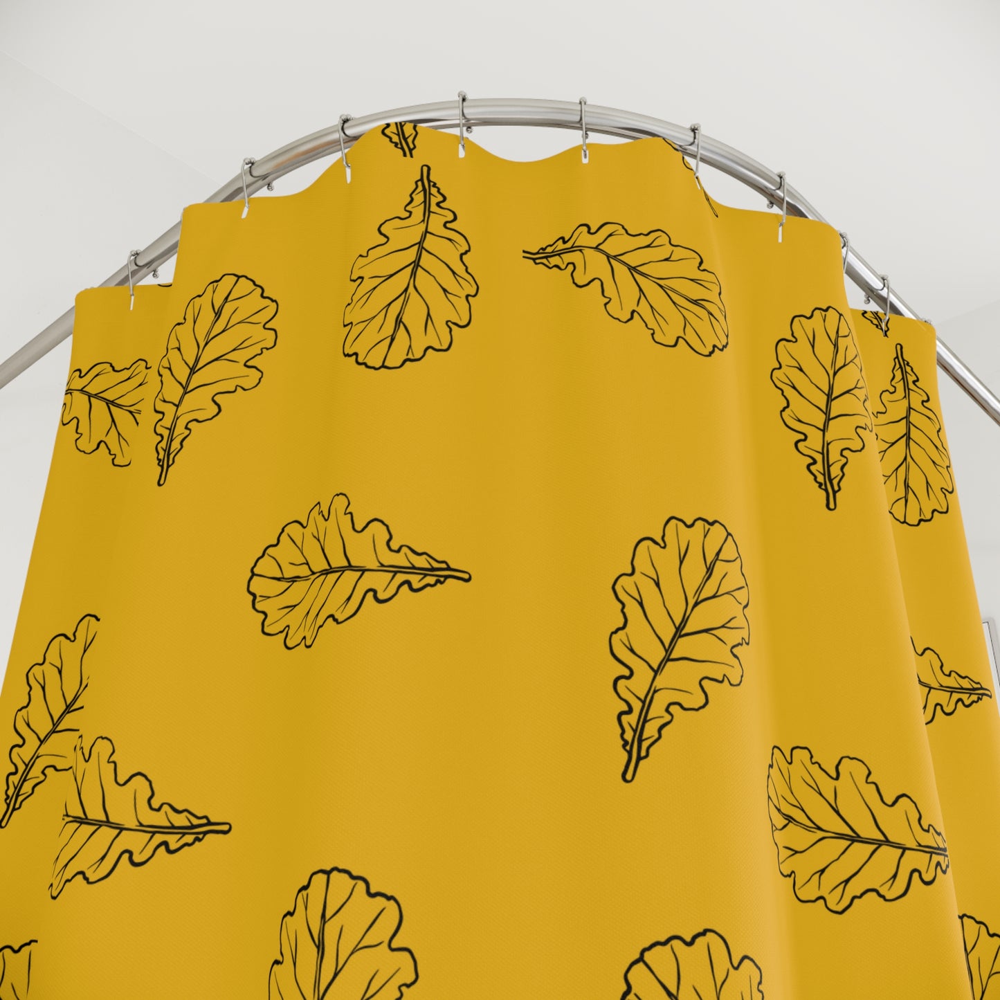 Boho Leaf Shower Curtain, Rustic Bathroom Decor, Autumn Vibes, Home Accessory, Eco-Friendly Shower Curtain