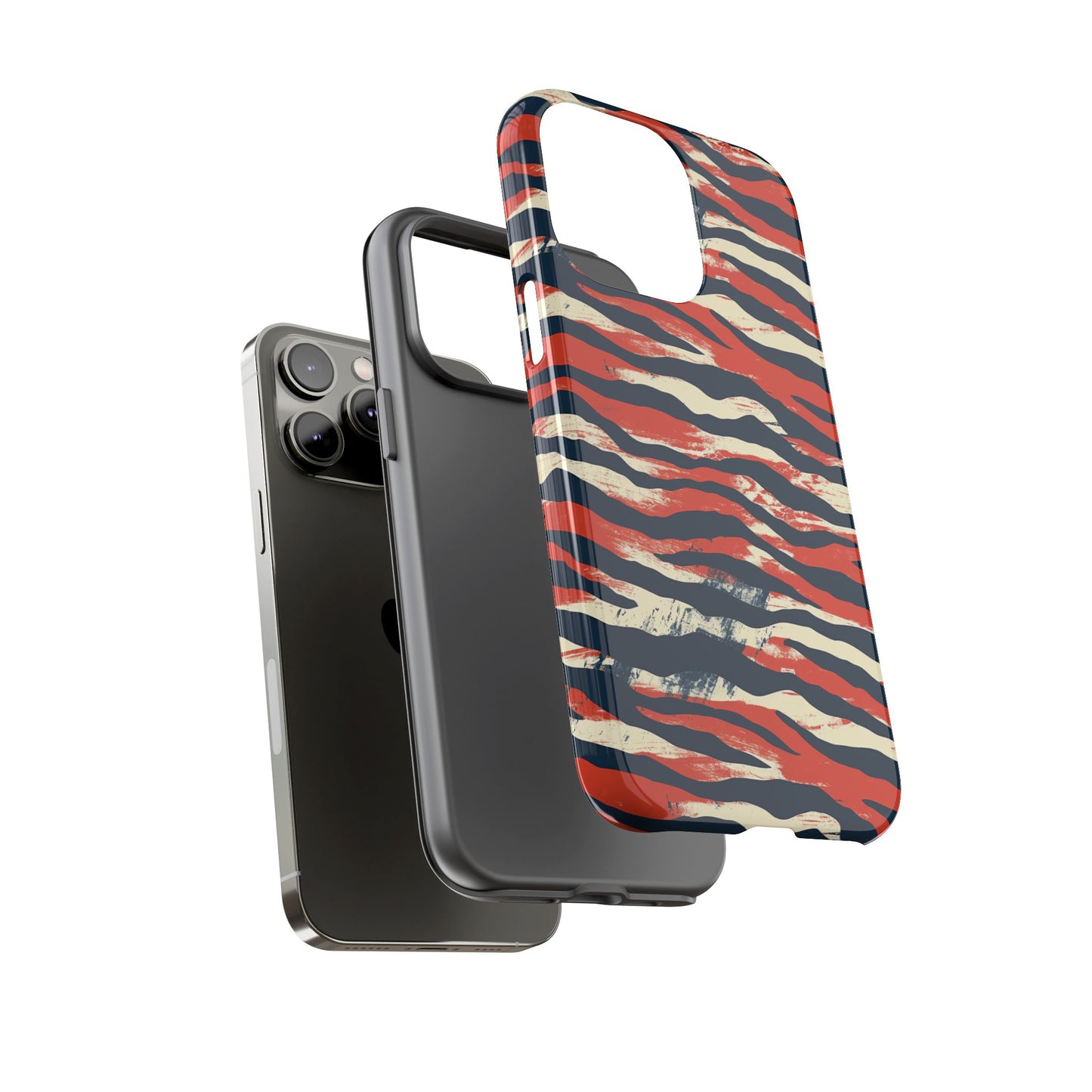 Patriotic Red White Blue Zebra Phone Case,Africa Pattern