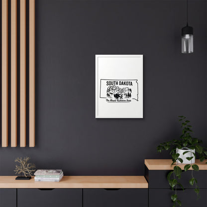 South Dakota State Framed Poster — The Evergreen State Vintage Map Print,Perfect Gift For Her,For Him.