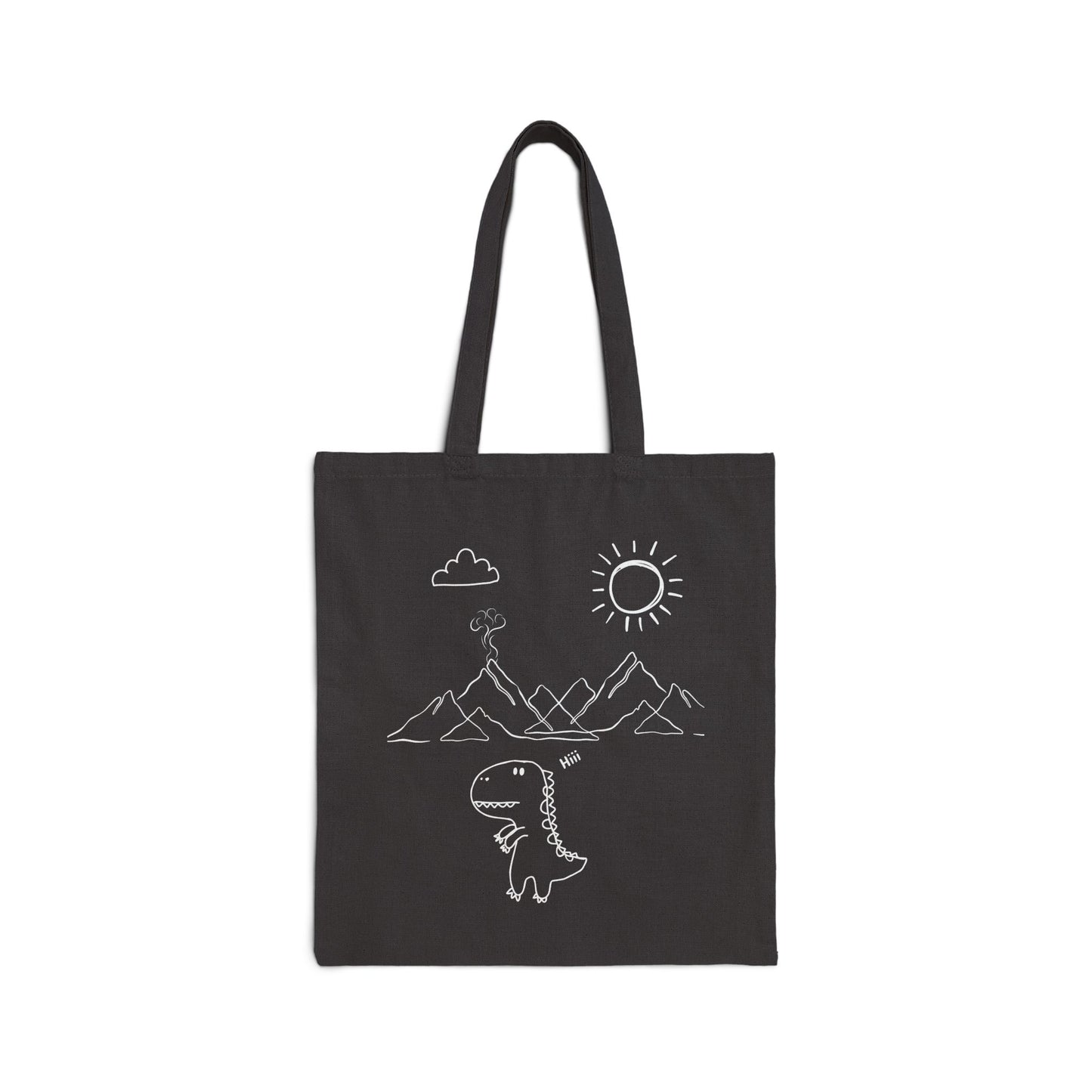 Dinosaur Adventure Cotton Canvas Tote Bag, Eco-Friendly Shopping Bag, Cute Gift for her ,cute gift for him, gif for kids , Dinosaur Lovers, Fun and Functional Tote