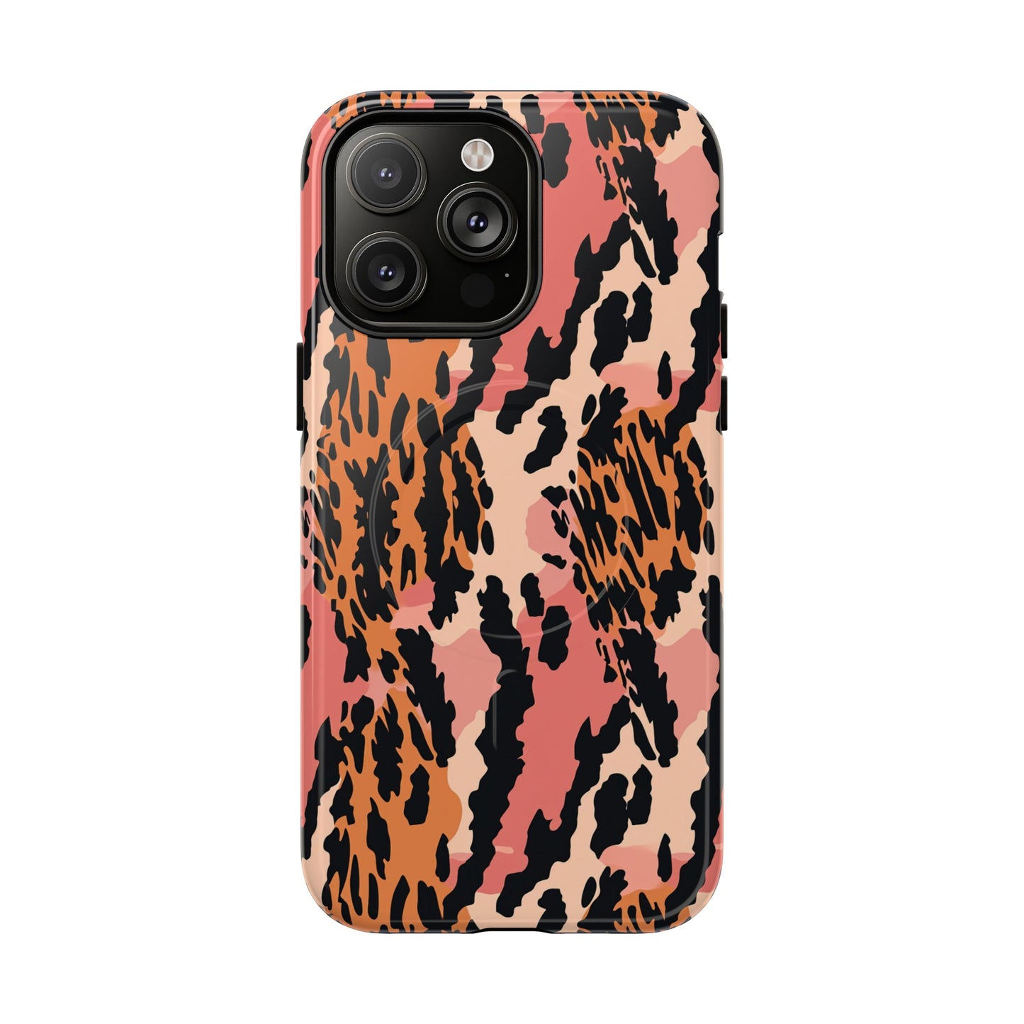 Leopard Print Tough Magnetic Phone Case — Slim Protective iPhone Cover