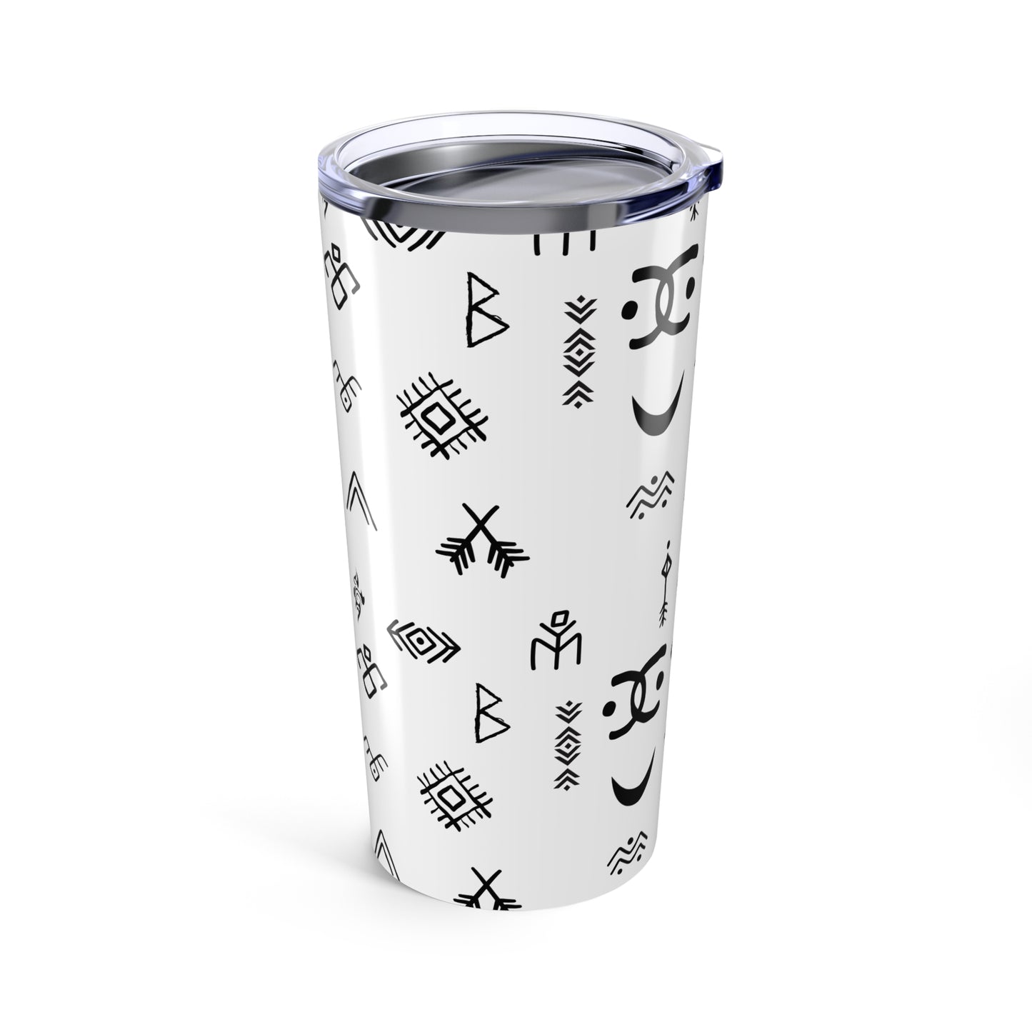 Tribal Pattern Tumbler 20oz - Unique Travel Mug, Personalized Gift, Coffee Cup, Boho Home Decor, Art Drinkware