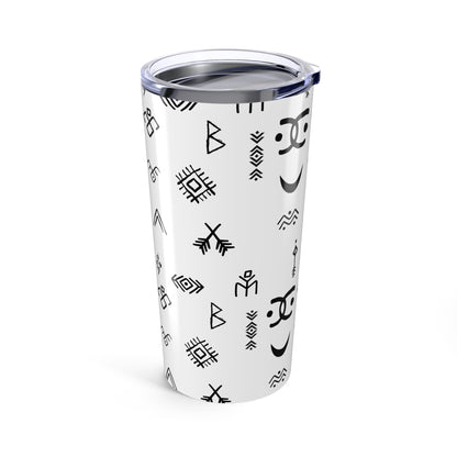 Tribal Pattern Tumbler 20oz - Unique Travel Mug, Personalized Gift, Coffee Cup, Boho Home Decor, Art Drinkware