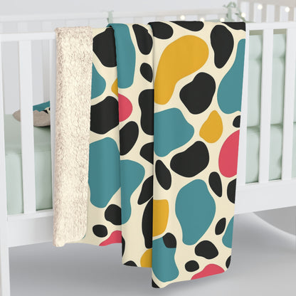 Sherpa Fleece Blanket with Multicolors