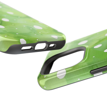 Green Watercolor Polka Dot Magnetic Impact Phone Case