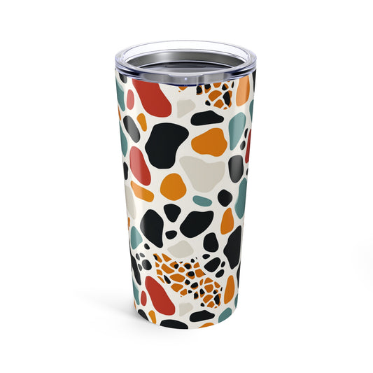 20oz Terrazzo Pattern Tumbler — Colorful Retro Travel Cup