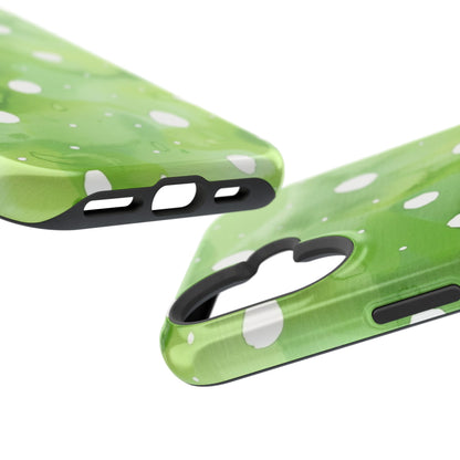 Green Watercolor Polka Dot Magnetic Impact Phone Case