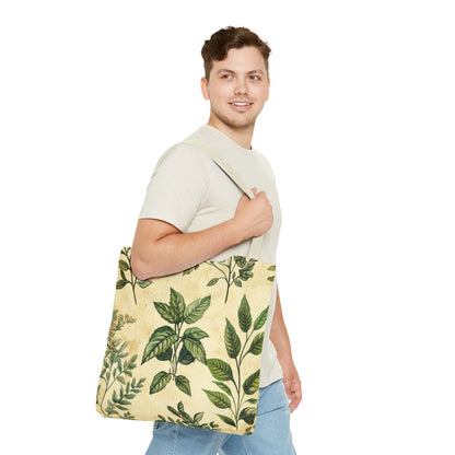 Vintage Floral Tote Bag — Botanical Garden Print AOP