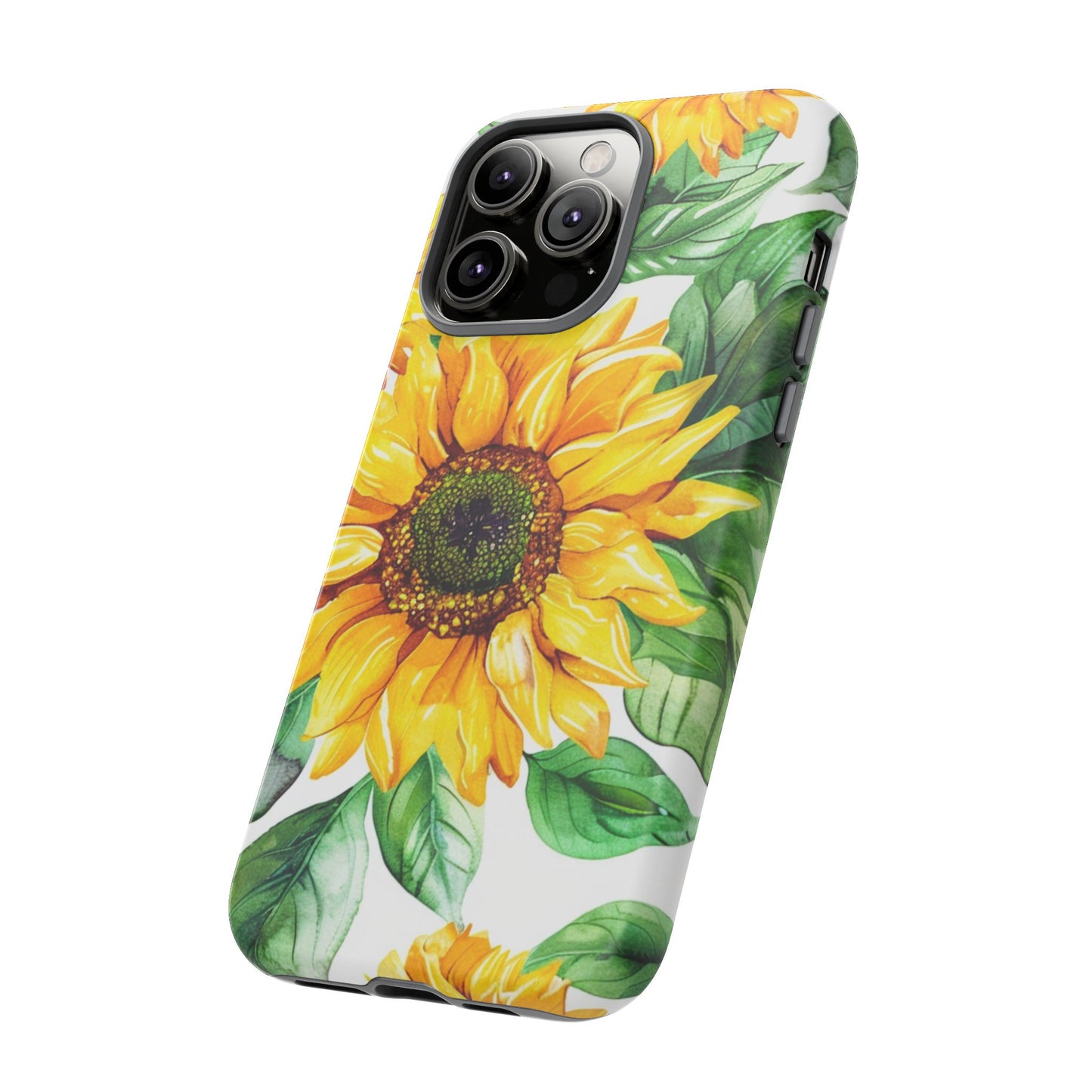 Sunflower Tough Phone Case — Bright Floral Protective Cover