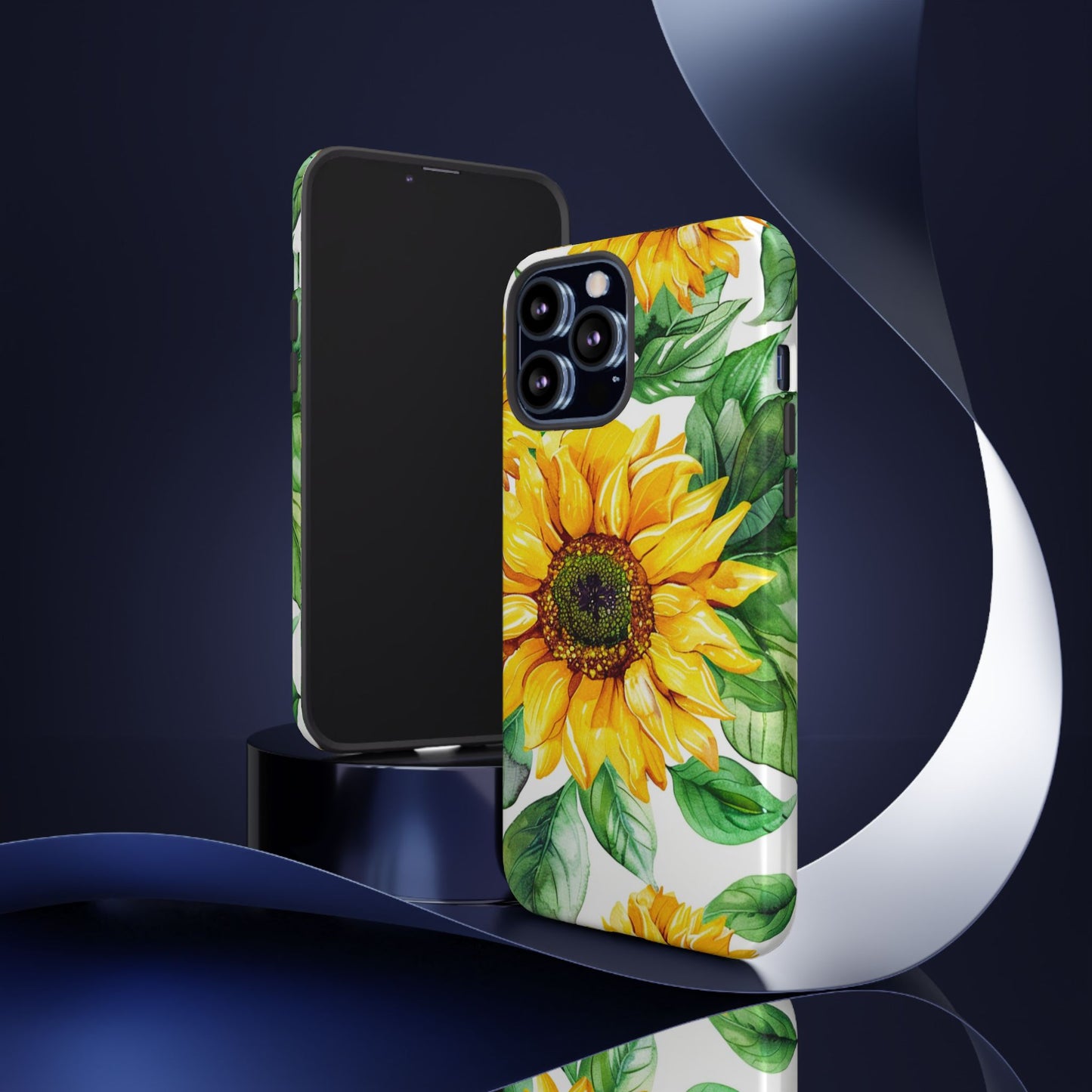 Sunflower Tough Phone Case — Bright Floral Protective Cover