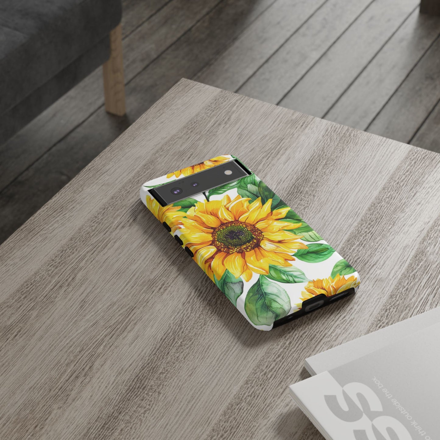 Sunflower Tough Phone Case — Bright Floral Protective Cover