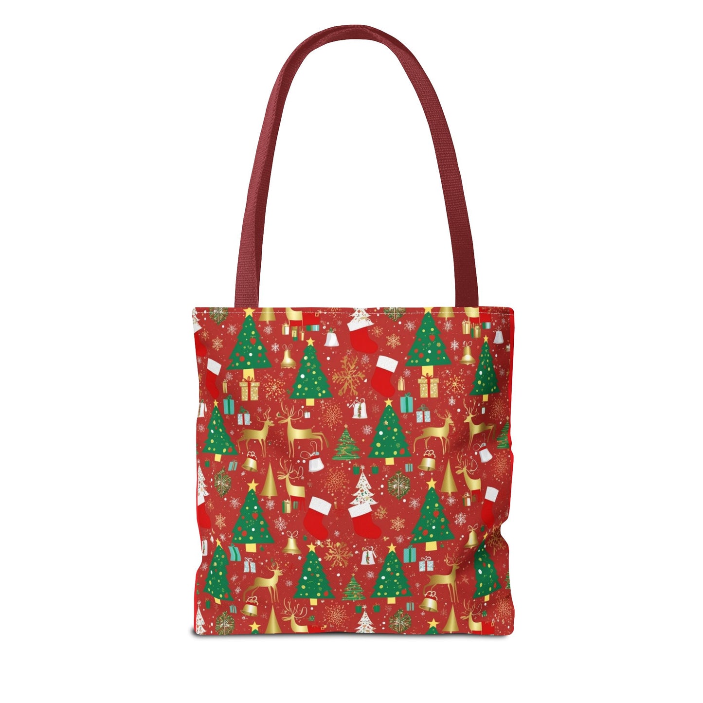 Festive Christmas Tote Bag - Holiday Shopping, Gift Bag, Reusable Tote for Merry Gatherings, Christmas Parties, Santa Lovers