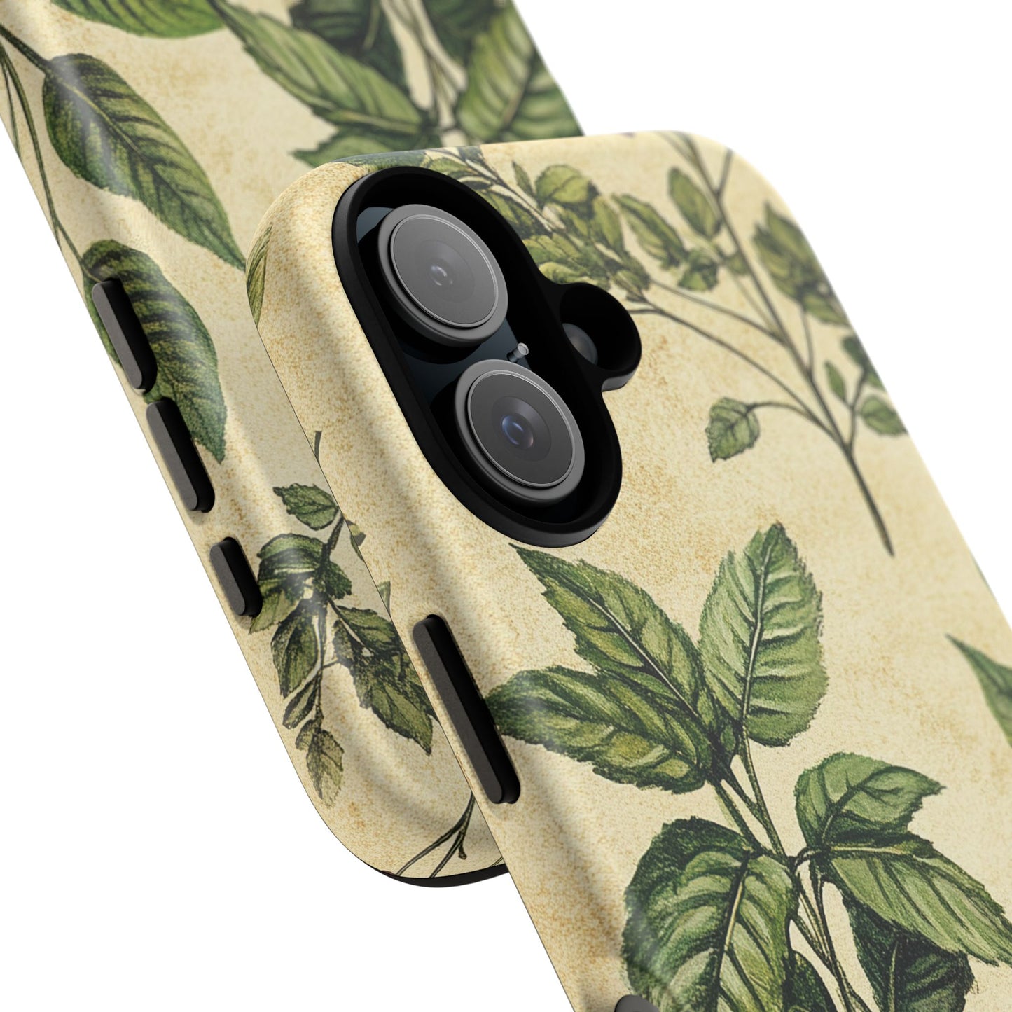 Botanical Leaves Tough Phone Case — Vintage Green Plant Print
